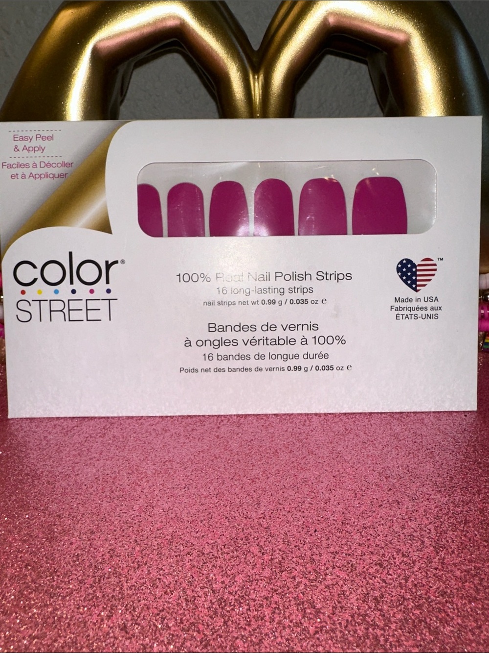 Color Street Magenta Pink Nail Polish Strips